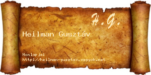 Heilman Gusztáv névjegykártya