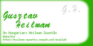 gusztav heilman business card